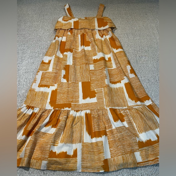 Women’s Donna Morgan Brielle Midi Dress in orange multi print Size 8 - Picture 2 of 10